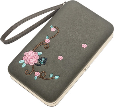 

Robustrion Women Grey Artificial Leather Wallet(7 Card Slots), Charcoal