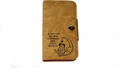 

sceva Girls Yellow Artificial Leather Wallet(6 Card Slots), Brown