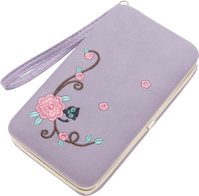 

Robustrion Women Purple Artificial Leather Wallet(7 Card Slots)