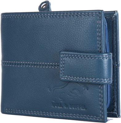 

BULL & BUFFEL Men Blue Genuine Leather Wallet(4 Card Slots), Blue - 08