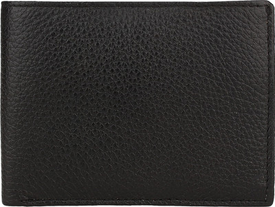 zvise Boys Black Genuine Leather Wallet(2 Card Slots)