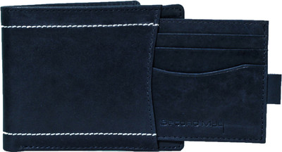 

Second May Men Grey Genuine Leather Wallet(7 Card Slots)