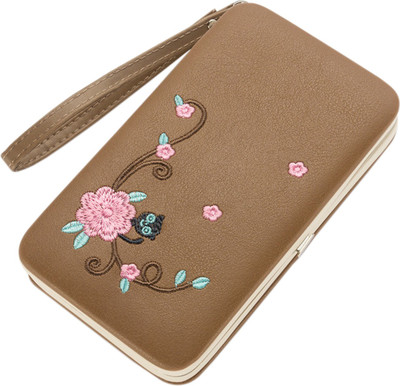 

Robustrion Women Brown Artificial Leather Wallet(7 Card Slots)