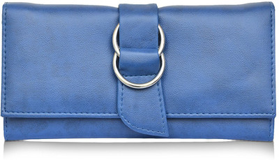 

Fantosy Women Evening/Party, Casual Blue Artificial Leather Wallet(9 Card Slots)