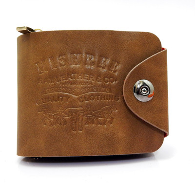 

Teenage Men Brown Artificial Leather Wallet(9 Card Slots), Khaki