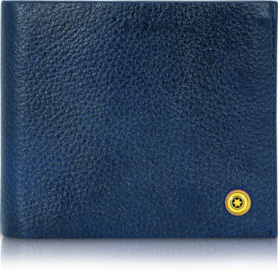 

POLLSTAR Men Blue Genuine Leather Wallet(5 Card Slots)