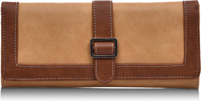 

Fantosy Women Beige Artificial Leather Wallet(3 Card Slots), Beige and tan