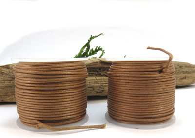 

Sparkle Light Brown cotton wax cord 1MM-001