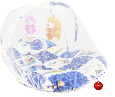 

Aayat Kids Buy Premium Heavy New Born Relax with Hanging Teddy 01 Baby Bed Crib(Fabric, Blue)