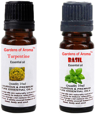 

Gardens Of Aroma Turpentine Essential Oil And Basil Essential Oil(20 ml)