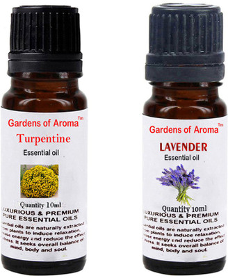 

Gardens Of Aroma Turpentine Essential Oil And Lavender Essential Oil(20 ml)