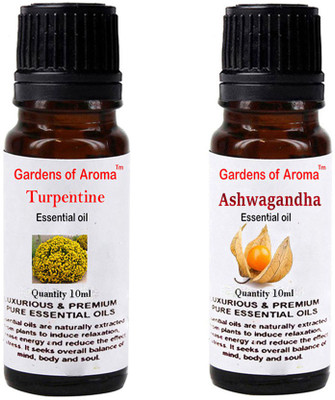 

Gardens Of Aroma Turpentine Essential Oil And Ashwagandha Essential Oil(20 ml)