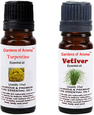 

Gardens Of Aroma Turpentine Essential Oil And Vetiver Essential Oil(20 ml)