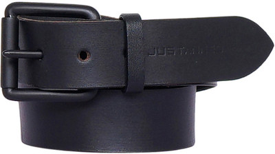 

Justanned Men Casual Black Genuine Leather Belt
