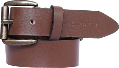 

Justanned Men Casual Brown Genuine Leather Belt
