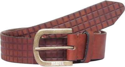 

Roadies Men Casual Brown Genuine Leather Belt