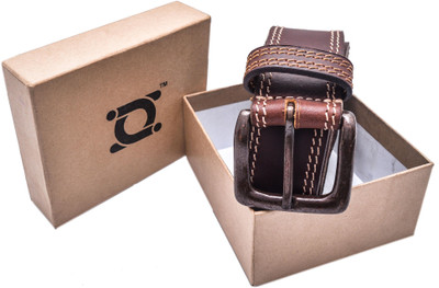 

DWEILS Men Formal Brown Genuine Leather Belt