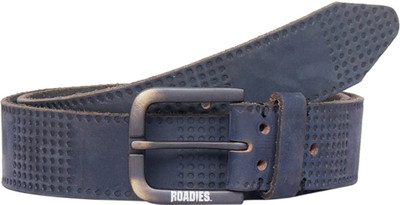 

Roadies Men Casual Blue Genuine Leather Belt, Navy