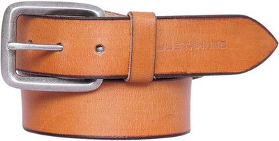 

Justanned Men Casual Tan Genuine Leather Belt