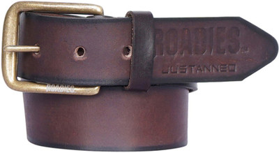 

Roadies Men Casual Brown Genuine Leather Belt