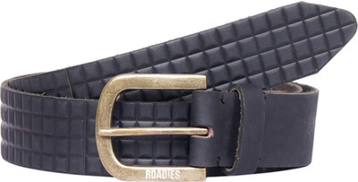 

Roadies Men Casual Black Genuine Leather Belt