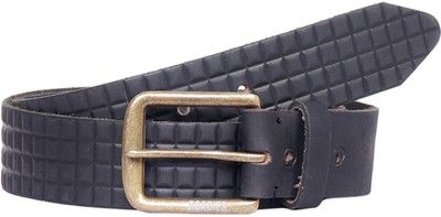 

Roadies Men Casual Black Genuine Leather Belt