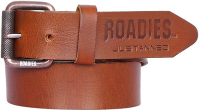 

Roadies Men Casual Tan Genuine Leather Belt