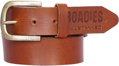 

Roadies Men Casual Tan Genuine Leather Belt