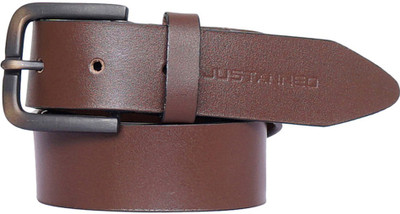 

Justanned Men Casual Brown Genuine Leather Belt