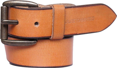 

Justanned Men Casual Tan Genuine Leather Belt