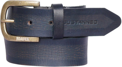 

Roadies Men Casual Black Genuine Leather Belt