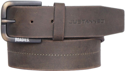

Roadies Men Casual Green Genuine Leather Belt, Olive