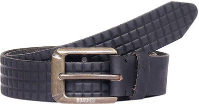 

Roadies Men Casual Black Genuine Leather Belt