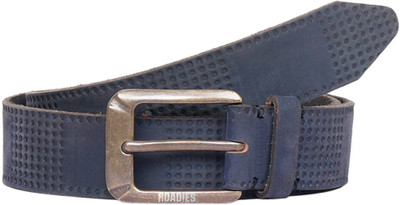 

Roadies Men Casual Blue Genuine Leather Belt, Navy