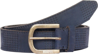 

Roadies Men Casual Blue Genuine Leather Belt, Navy