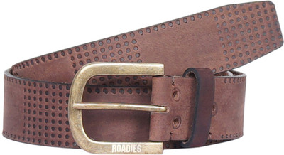 

Roadies Men Casual Brown Genuine Leather Belt
