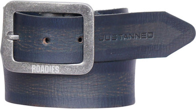 

Roadies Men Casual Black Genuine Leather Belt