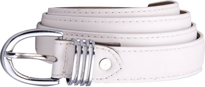 

Amicraft Women Casual, Formal, Party White Artificial Leather Belt