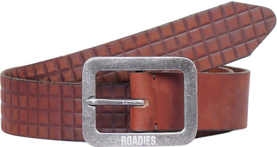 

Roadies Men Casual Brown Genuine Leather Belt
