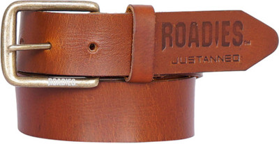

Roadies Men Casual Tan Genuine Leather Belt