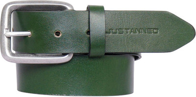 

Justanned Men Casual Green Genuine Leather Belt