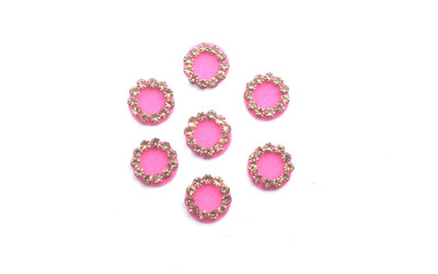 

Shri Ji Collection Baby Pink Golden Stone Bindi Forehead Pink Bindis(Fancy)