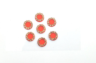 

Shri Ji Collection Orange Golden Stone Bindi Forehead Orange Bindis(Fancy)