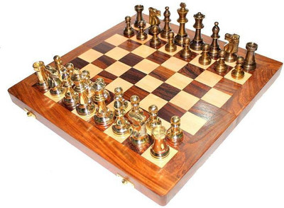 

agarwal sports wooden folding chess board game 14" inch Board Game