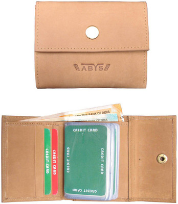 

ABYS Tan Genuine Leather Document Holder/Money Purse for Men & Women(Tan)