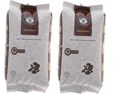 

Minerva Coffee Regular Blend Filter Coffee Experience Redefined (Pack of 2) Roast & Ground Coffee 400 g(Pack of 2, Chikory Flavoured)