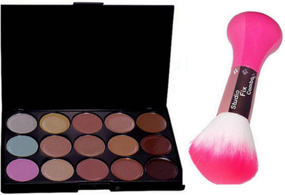 

Studio Fix Combo Makeup Brush, Mac15 Shade Concealer Palette(Set of 2)