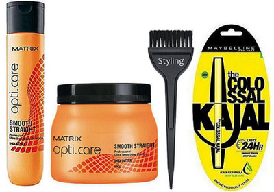 

styling Hair Brush, Opticare Smooth & Straight Hair Shampoo With Hair Spa & Kajal(Set of 4)