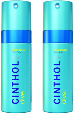 

CINTHOL DIVE Deodorant Spray - For Men & Women(300 ml, Pack of 2)