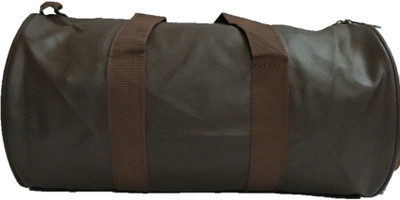 

DIE ZELLE Flaux Leather Sports Duffle Bag Gym Bag (Brown) Gym Bag(Brown)